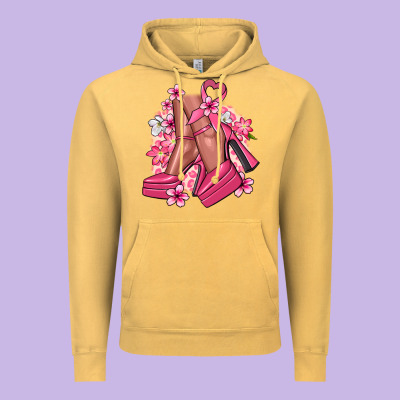 Cancer High Heels Cancer Awareness Vintage Hoodie Designed By Howdyjamesfarm