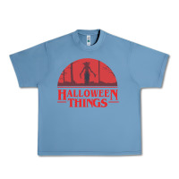 Pebble Blue Halloween Things Strange Halloween Urban Heavy Tee - lanVoArt