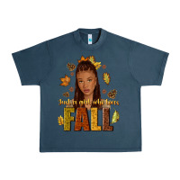 Midnight Navy Just a girl who loves Fall afro woman Urban Heavy Tee - NancyCooperArtShop