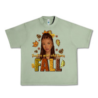 Oil Green Just a girl who loves Fall afro woman Urban Heavy Tee - NancyCooperArtShop