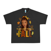 Pigment Black Just a girl who loves Fall afro woman Urban Heavy Tee - NancyCooperArtShop