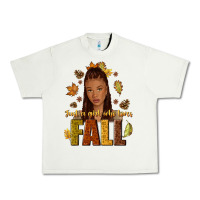 Just A Girl Who Loves Fall Afro Woman Urban Heavy Tee | Teevron