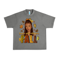 Tornado Just a girl who loves Fall afro woman Urban Heavy Tee - NancyCooperArtShop