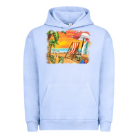 Pigment Grape Ice sunset beach background Urban Hoodie - BarkalooDesign