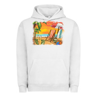 Pigment Lunar Rock sunset beach background Urban Hoodie - BarkalooDesign