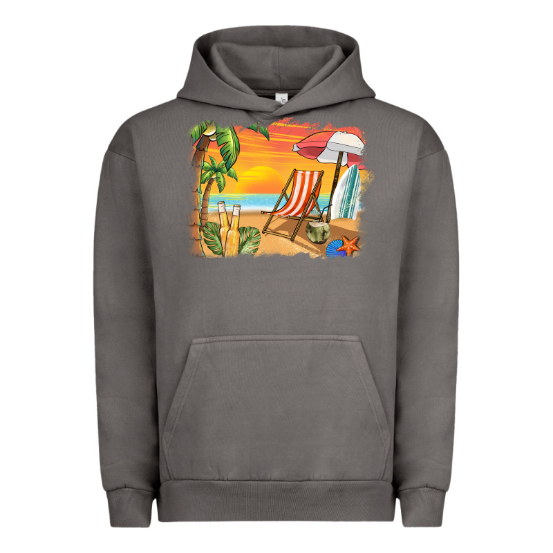 Sunset Beach Background Urban Hoodie by BarkalooDesign | Teevron