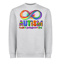 Heather Grey Autism accept understand love Heavyweight Sweatshirt - FaDigitalArtStudio