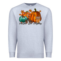 Heather Grey pumpkin spice everthing Premium Sweatshirt - RacoonDesign