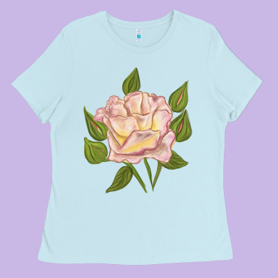Life's Little Pleasures Rose Ladies Tee Designed By Lillyallendesigns