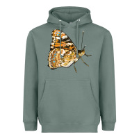 Sage Painted Lady Butterfly Heavyweight Hoodie - LillyAllenDesigns