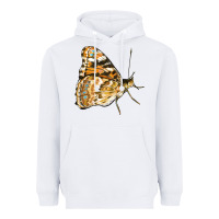 White Painted Lady Butterfly Heavyweight Hoodie - LillyAllenDesigns