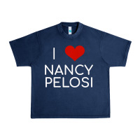 Navy Limited Edition I Love Nancy Pelosi Heart Madam Speaker Democratic Pol Urban Heavy Tee - lanVoArt