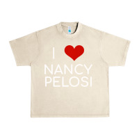 Sandshell Limited Edition I Love Nancy Pelosi Heart Madam Speaker Democratic Pol Urban Heavy Tee - lanVoArt