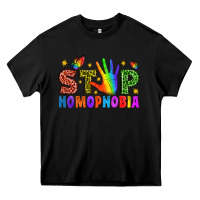 Black Western Stop Homophobia Heavy Core Tee - BundleAndBundleShop