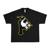 Black pittsburgh combined sports shirt and sticker Urban Heavy Tee - lanVoArt