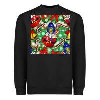 Black christmas coffee cups bell and candy cane with leopard and plaid Heavyweight Sweatshirt - BundleAndBundleShop