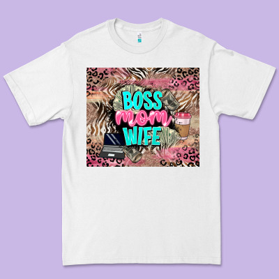 Boss Mom Wife Premium Tee Designed By Lillyallendesigns