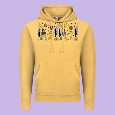 Gothic Girl And Colorful Girl Vintage Hoodie Designed By Tumblerdesignbyshophia