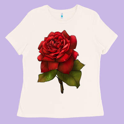 Oklahoma Rose Illustrations Ladies Tee Designed By Lillyallendesigns