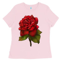 Bubblegum Pink Oklahoma Rose Illustrations Ladies Tee - LillyAllenDesigns