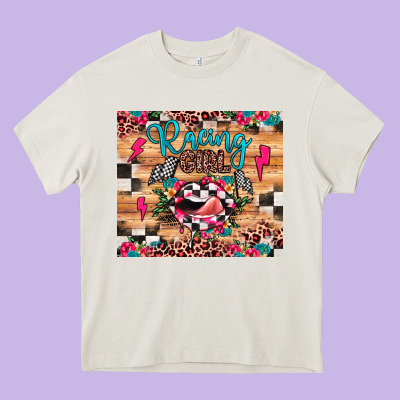 Racing Girl Heavy Core Tee Designed By Jahusdesignshop