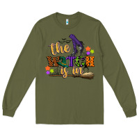 Army Green the witch is in Long Sleeve Tee - CowGirlArtShop