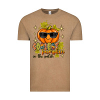 Vintage Coffee Coolest Pumpkin In The Patch Vintage Tee - texasbilliewilder