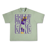 Oil Green Justin Jefferson -Griddy Gang Urban Heavy Tee - lanVoArt