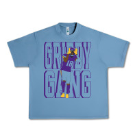 Pebble Blue Justin Jefferson -Griddy Gang Urban Heavy Tee - lanVoArt