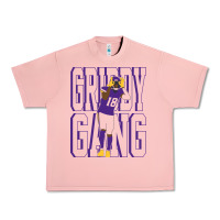 Salmon Justin Jefferson -Griddy Gang Urban Heavy Tee - lanVoArt