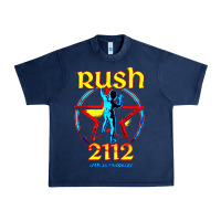 Navy rush blue starman 2112  40th anniversary Urban Heavy Tee - lanVoArt