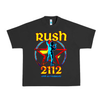 Pigment Black rush blue starman 2112  40th anniversary Urban Heavy Tee - lanVoArt