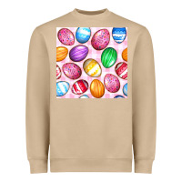 Mushroom Easter Eggs Seamless Pattern Heavyweight Sweatshirt - BundleAndBundleShop