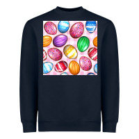Navy Easter Eggs Seamless Pattern Heavyweight Sweatshirt - BundleAndBundleShop