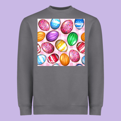 Easter Eggs Seamless Pattern Heavyweight Sweatshirt Designed By Bundleandbundleshop