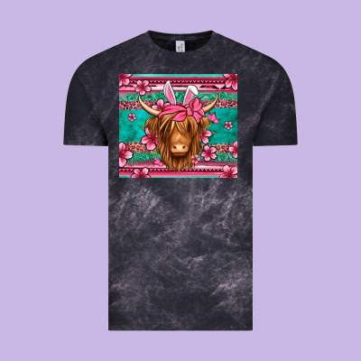 Easter Longhaired Cow Vintage Tee Designed By Jasminsmagicworld