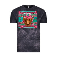 Cloud Black easter longhaired cow Vintage Tee - Jasminsmagicworld