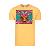Vintage Mustard easter longhaired cow Vintage Tee - Jasminsmagicworld
