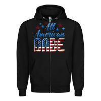 Black All American Babe Zipper Hoodie - LillyAllenDesigns
