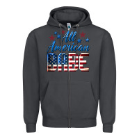 Smoke All American Babe Zipper Hoodie - LillyAllenDesigns