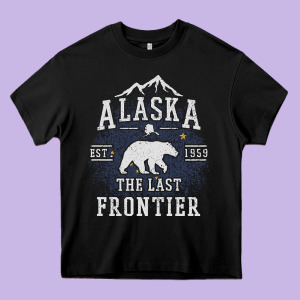 Alaska The Last Frontier Heavy Core Tee Designed By Lanvoart