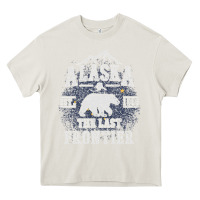 Cream Alaska The Last Frontier Heavy Core Tee - lanVoArt
