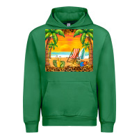 Emerald sunset beach Urban Hoodie - BarkalooDesign