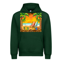 Foreset Green sunset beach Urban Hoodie - BarkalooDesign