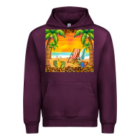 Mauve Wine sunset beach Urban Hoodie - BarkalooDesign