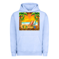 Pigment Grape Ice sunset beach Urban Hoodie - BarkalooDesign