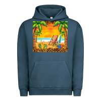 Pigment Midnight Navy sunset beach Urban Hoodie - BarkalooDesign