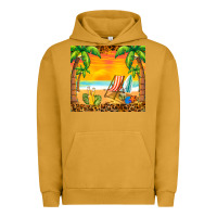 Pigment Peanut Butter sunset beach Urban Hoodie - BarkalooDesign