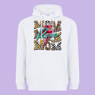 Mom Race Heavyweight Hoodie Designed By Racoondesign