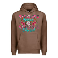 Chestnut stressed blessed & baseball obsessed Premium Hoodie - BundleAndBundleShop